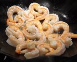 A picture of step 4 of Shrimp with Shiitake Mushrooms, Chinese Eggplant, and Chinese Noodles.