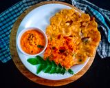 A picture of step 5 of Sarva Pindi Spicy rice flour pancake.