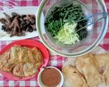 Foto langkah ke 4 dari resep Set Menu Masakan Rumahan#4 (Pecel, Martabak Bantal/ Martabak Telur, Sate Keong Kecap, Krupuk Gendar).