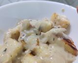 Gambar langkah 10 resipi Cabonara garlic bread.