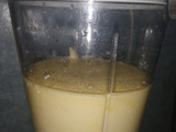 Fainá de queso en licuadora