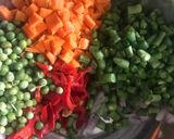 A picture of step 2 of Fried rice#kitchenuntchallenge.