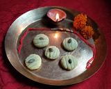 A picture of step 3 of Milk peda.