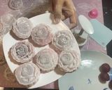 รูปขั้นตอนการทำที่ 12 ของ ขนมบัวหิมะไส้สตอเบอรี่🍓