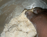A picture of step 1 of Leopard print bread.