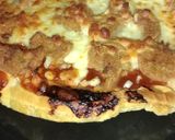 A picture of step 4 of Chicken cheese pizza.