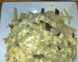 Foto del paso 7 de la receta: Chorrillana a mi estilo (con tocino carne y salsa de queso)