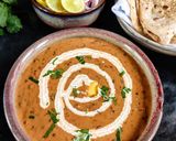 A picture of step 1 of Dal Makhani.