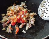 A picture of step 3 of French beans sabji.