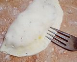 A picture of step 6 of D shape samosa.