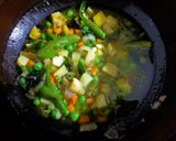 A picture of step 4 of Mixed Vegetables Poha.