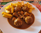 Foto del paso 13 de la receta: Albóndigas al horno con garbanzos, judías y champiñones