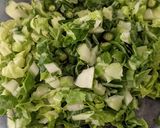 A picture of step 1 of Cauliflower leaves fritters / Bhajiya.