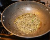 A picture of step 3 of Niramish Doi Begun (Brinjal masala curry).