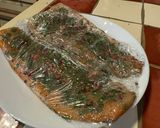 Une image de l'étape 3 de Gravlax de truite.