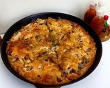عکس مرحله 9 از دستور پیتزا قارچ و گوشت🍕