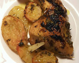 Foto del paso 4 de la receta: Pollo al horno, con ajos, perejil y patatas