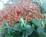 Foto del paso 4 de la receta: Ensalada templada de lentejas, canónigos, calabacín y pimiento