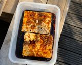 A picture of step 2 of BBQ tofu teriyaki.
