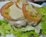 Foto del paso 10 de la receta: Hamburguesa🥩de res 🧀en pancakes🧇de vegetales🍔🥯🥞
