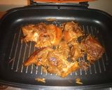 A picture of step 4 of Honey Soy pork using double grill pan.
