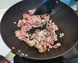 豆瓣絞肉炒劍筍的食譜步驟5照片
