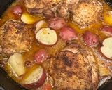 A picture of step 6 of Cajun Baked Chicken Thighs.