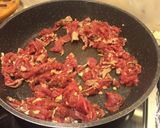Hình bước làm 3 của món Phở xào 3 màu