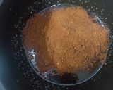 A picture of step 1 of Dalgona coffee macaroons.