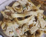 A picture of step 4 of Alferado fettucine pasta recipie.