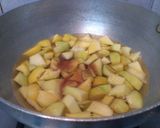 A picture of step 3 of Amlechi Uddamethi Raw Mango curry.