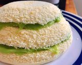 Hình bước làm 8 của món 💚 Bánh Bông Lan Phú Sĩ - Bông Lan Lá Dứa Hấp (Gâteau aux feuilles de pandan cuit à la vapeur)