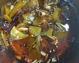 A picture of step 2 of Raw Mango murabba/ khatti meethi chutney.