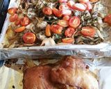 Hình bước làm 4 của món Grilled Chicken with Mushroom, Herbs and Melted Cheese