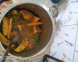 A picture of step 6 of Aloo Matar.
