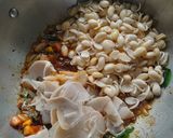 A picture of step 3 of Bamboo shoots & Vaal curry.