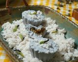 Foto langkah ke 8 dari resep Putu Bunga Telang (dengan cetakan silikon).