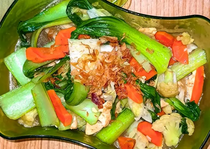 Langkah-langkah untuk membuat Resep Capcay Goreng/Tumis (sederhana ala rumahan)