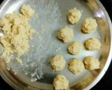 A picture of step 2 of Our Western Odisha 's favorite Khoya Rasbara.