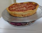 A picture of step 10 of Chicago deep dish pizza.