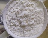A picture of step 1 of Kharpudi Puri or Pudi stuffed with sweet fragrant besan.