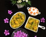 A picture of step 10 of Jal Bhara Jhinge / Steamed Matar Dal Fritters in Ridge Gourd.