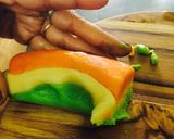 A picture of step 6 of Tricolour Cookies.