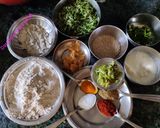 A picture of step 1 of Fenugreek Methi Thepla.