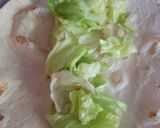 A picture of step 2 of Giant Breaded chicken Wrap & Salad. 💜.