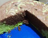 Foto langkah ke 8 dari resep 1. Bolu coklat pandan kukus.