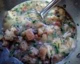 A picture of step 1 of Omelete mixture baked in cases.