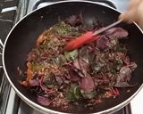 A picture of step 4 of Laal Saag (Red Spinach).