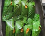 Gambar langkah 3 resipi Pepes Ayam Mee Segera.