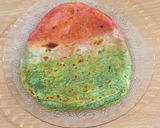 A picture of step 14 of Tri-Colour Paratha.